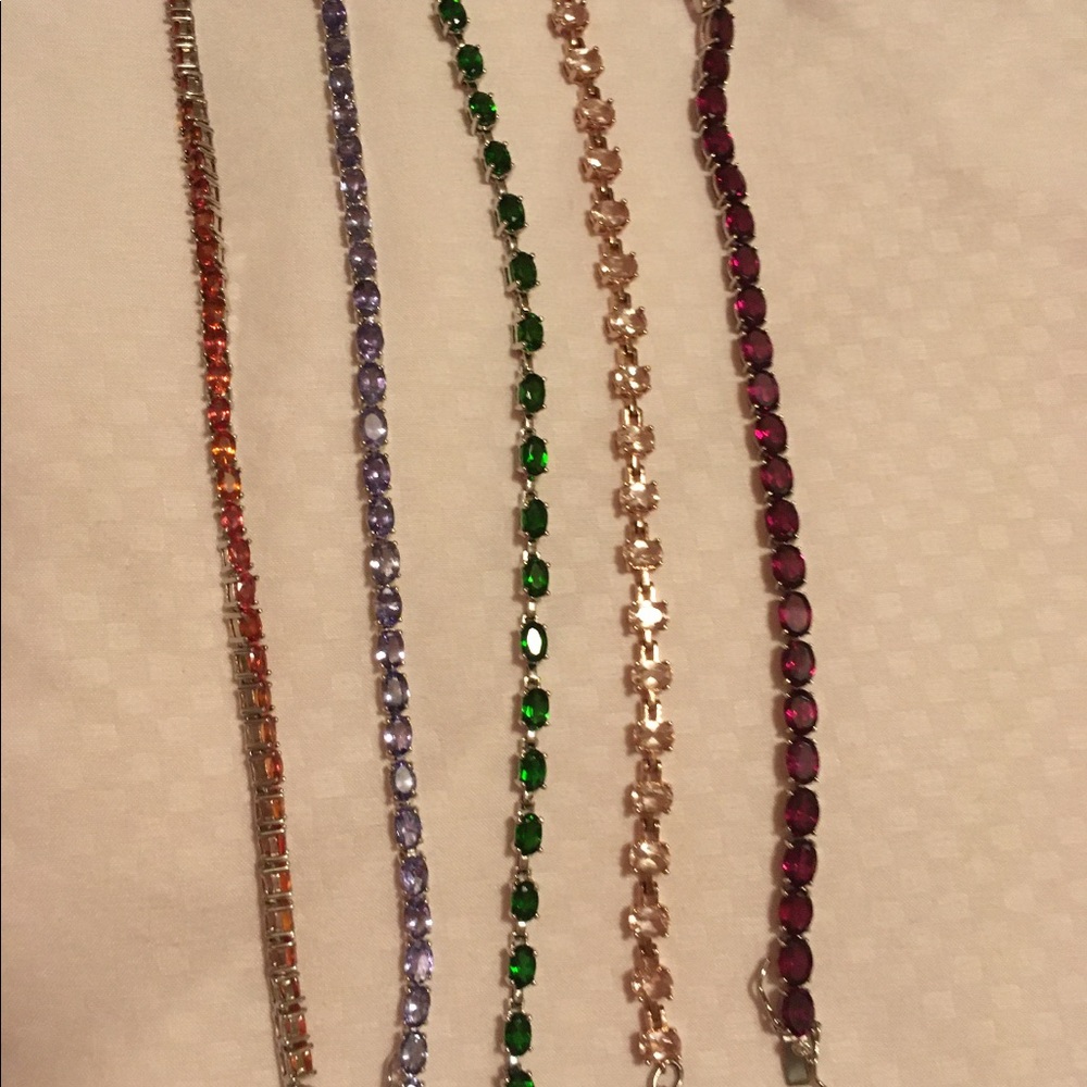 Ladies .925 Sterling Silver with precious stones - Picture 7 of 10